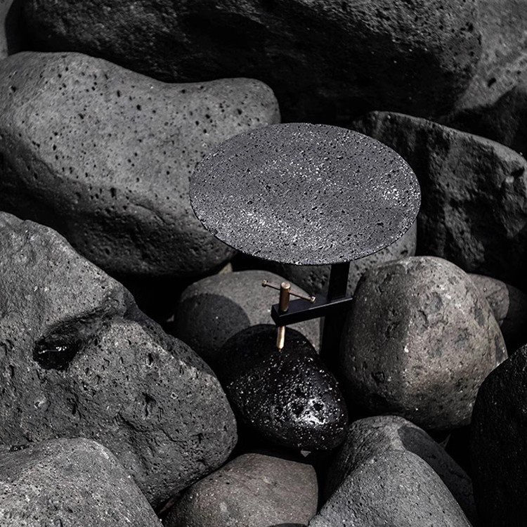 modern limestone  nightstand for bedroom